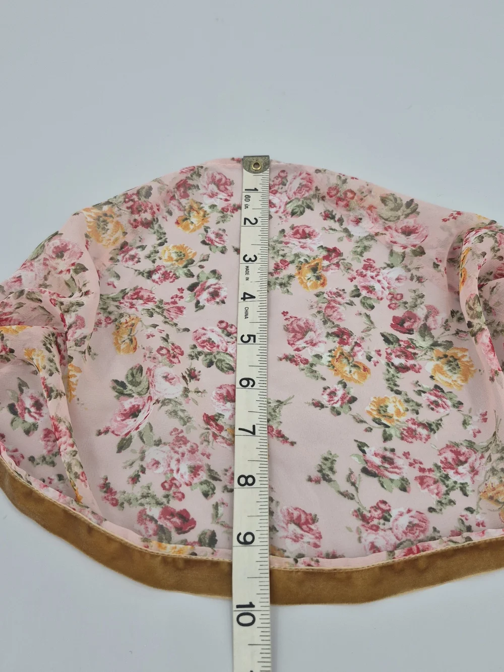 Garlands of Grace Silk Pink Floral Wrap Tie Women's Hair Coverings Dainty